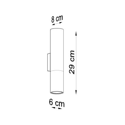 Seinavalgusti LOOPEZ 2xGU10/10W/230V must/kuldne