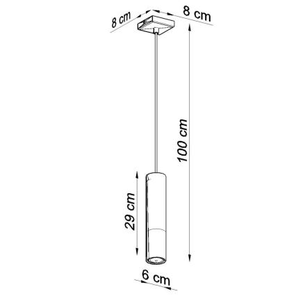 Lühter LOOPEZ 1xGU10/40W/230V must/kuldne