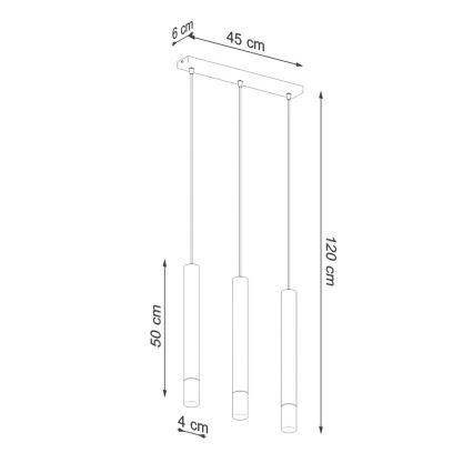 Lühter VIZIER 3xG9/12W/230V must