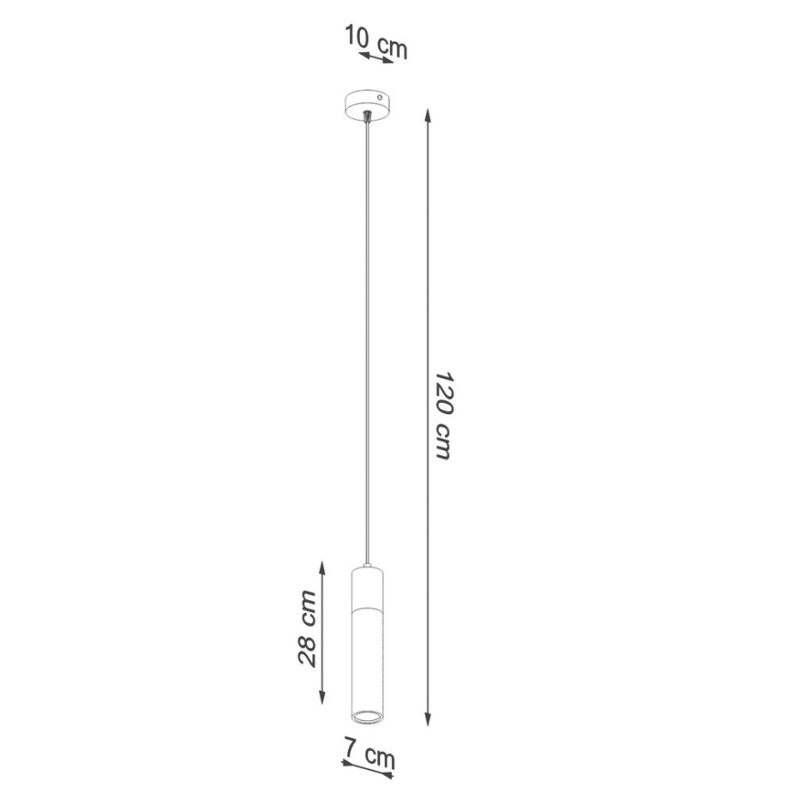 Lühter ZANE 1xGU10/40W/230V betoon/kask/pöök