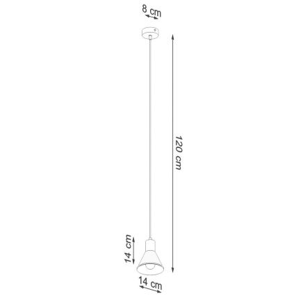 Lühter TALEJA 1xE27/60W/230V valge