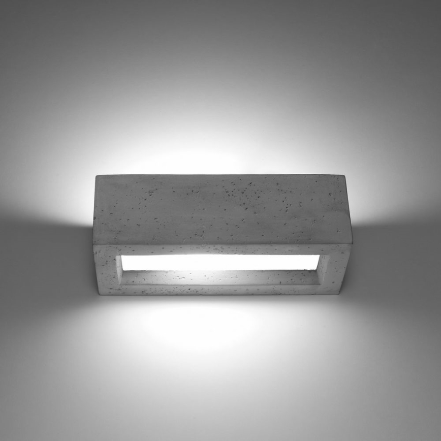 Seinavalgusti VEGA 1xE27/60W/230V 30 cm betoon