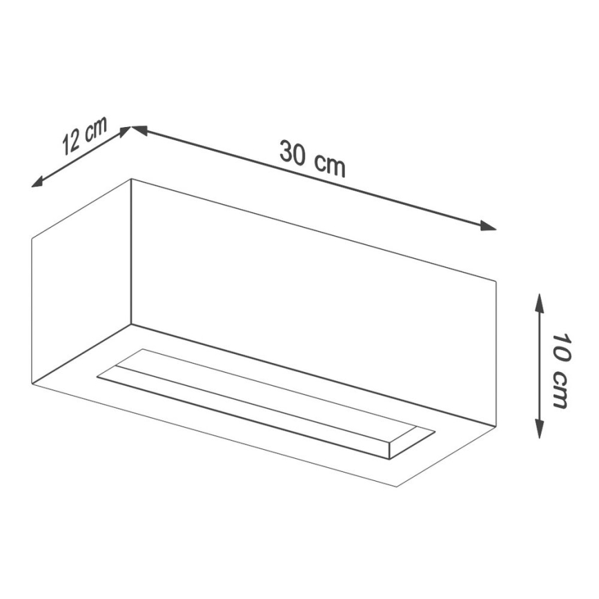 Seinavalgusti VEGA 1xE27/60W/230V 30 cm betoon