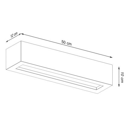 Seinavalgusti VEGA 2xE27/60W/230V 50 cm betoon