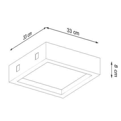 LED Laevalgusti RIZA LED/18W/230V betoon