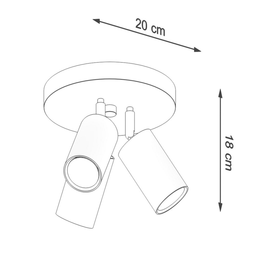 Kohtvalgusti RING 3xGU10/10W/230V valge