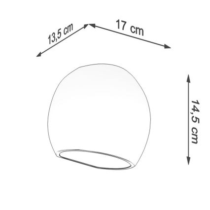 Seinavalgusti GLOBE 1xE27/60W/230V läikiv valge