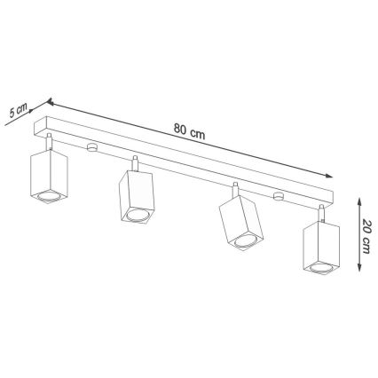 Kohtvalgusti KEKE 4xGU10/40W/230V tamm