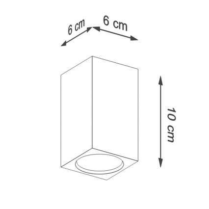 Kohtvalgusti KEKE 1xGU10/40W/230V 10 cm tamm