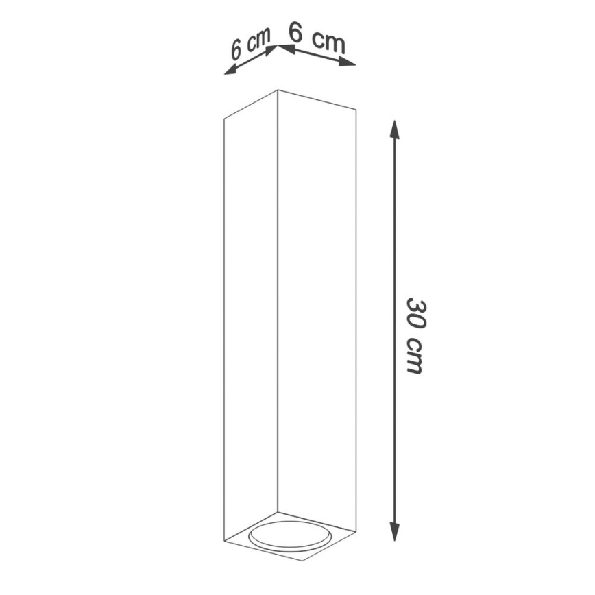 Kohtvalgusti KEKE 1xGU10/40W/230V 30 cm tamm