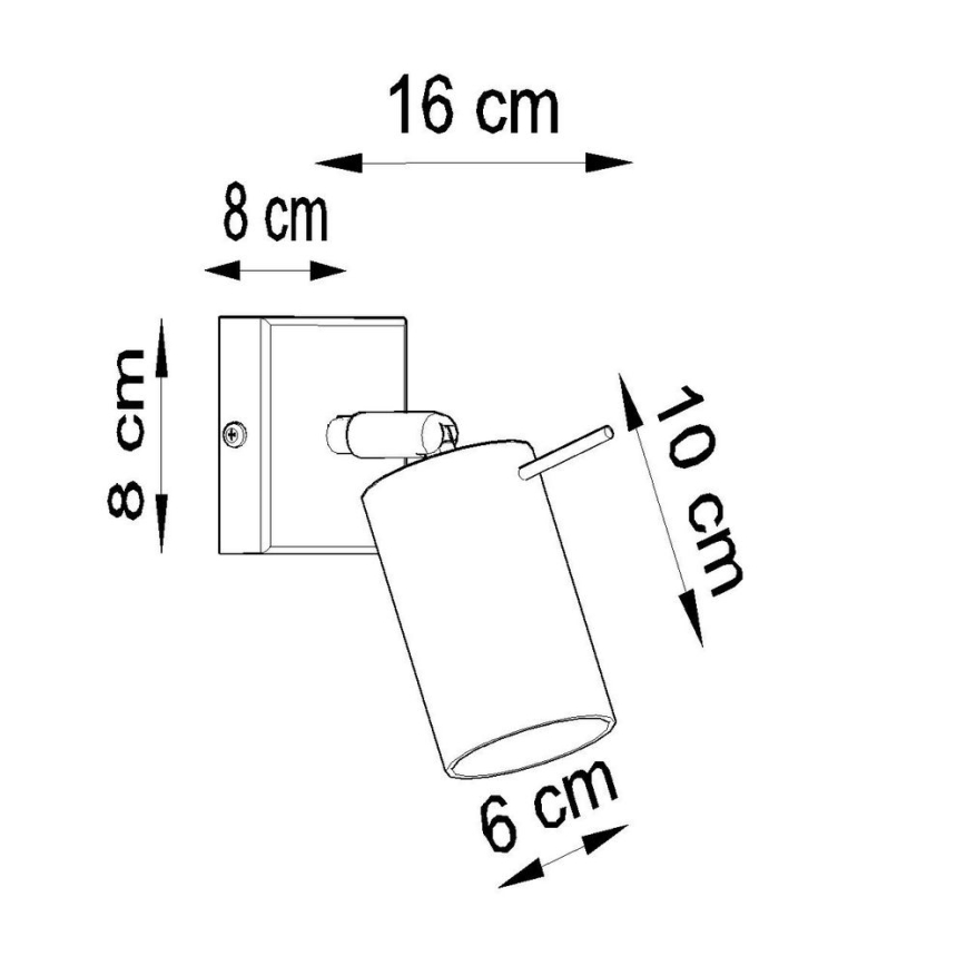 Kohtvalgusti seinale RING 1xGU10/10W/230V must