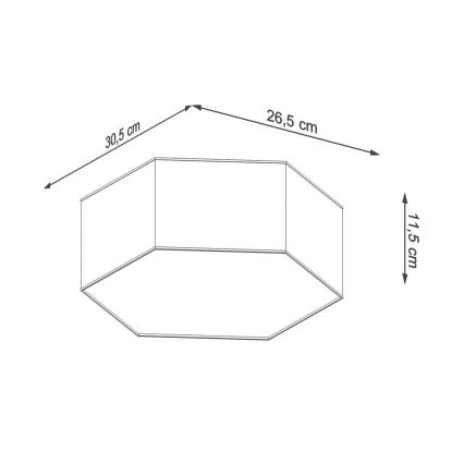 Laevalgusti SUNDE 2xE27/60W/230V 11,5 cm must