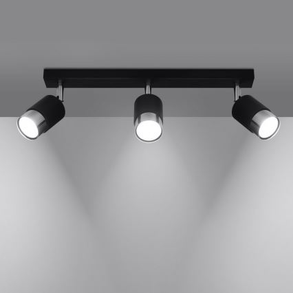 Kohtvalgusti NERO 3xGU10/40W/230V must/läikiv kroom