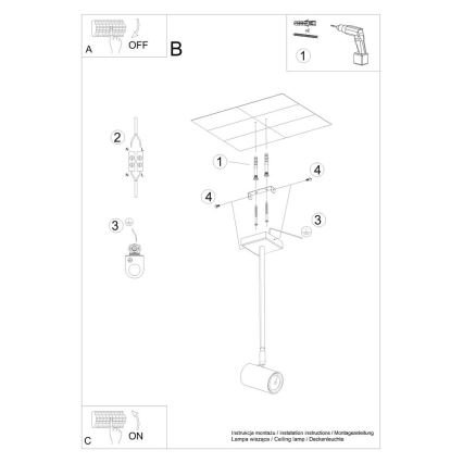 Lühter NORANO 1xGU10/40W/230V must