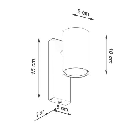 Seinavalgusti UTTI 1xGU10/40W/230V valge