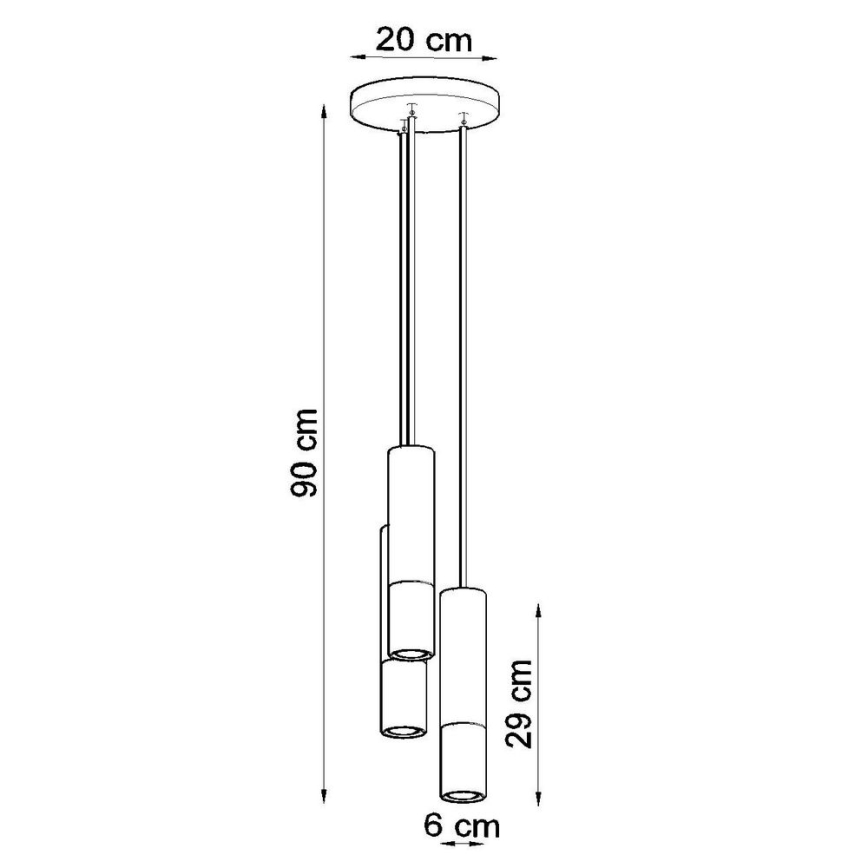 Lühter LAGOS 3xGU10/10W/230V valge