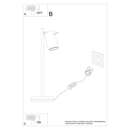 Laualamp RING 1xGU10/10W/230V must