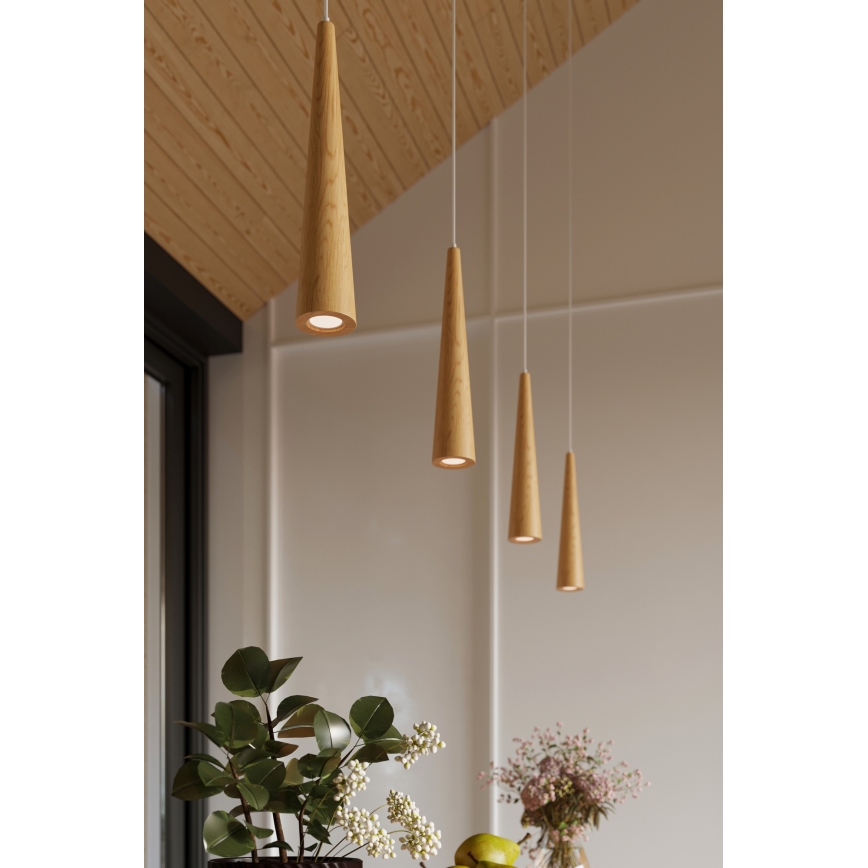 SULA kaabliga rippvalgusti 1xGU10/10W/230V, läbimõõt 8 cm, beež