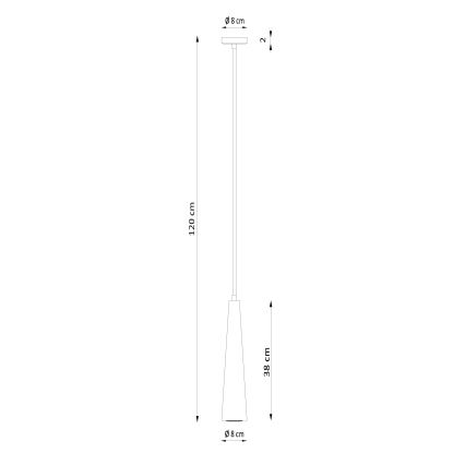 SULA kaabliga rippvalgusti 1xGU10/10W/230V, läbimõõt 8 cm, beež