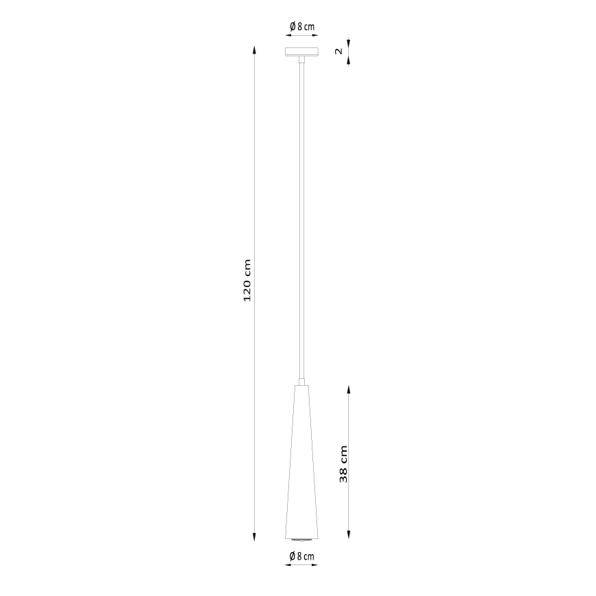 SULA kaabliga rippvalgusti 1xGU10/10W/230V, läbimõõt 8 cm, beež