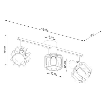 Kohtvalgusti BELUCI 3xE14/40W/230V valge