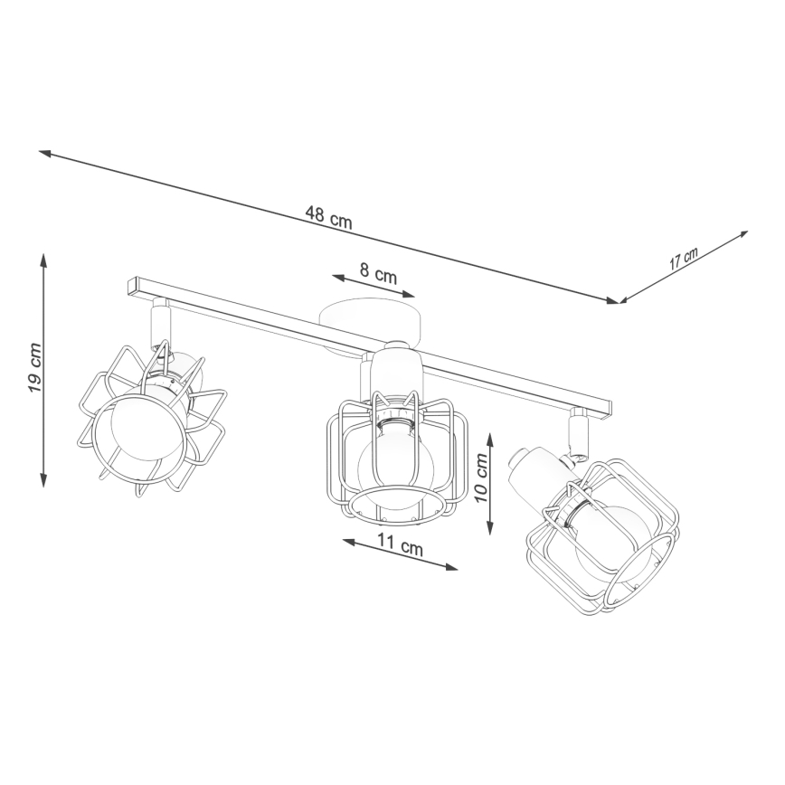 Kohtvalgusti BELUCI 3xE14/40W/230V valge