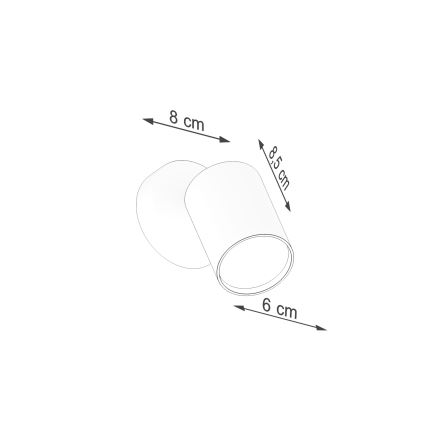 Kohtvalgusti seinale LEMMI 1xGU10/40W/230V must