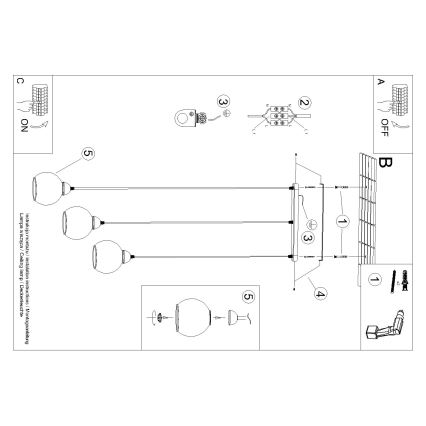 Lühter ALINO 3xE27/60W/230V must