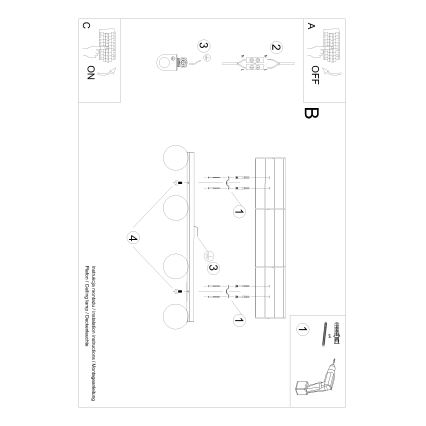 Laevalgusti YOLI 4xG9/12W/230V valge