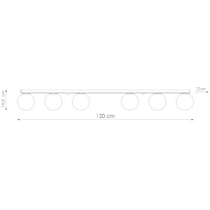 Laevalgusti YOLI 6xG9/12W/230V valge