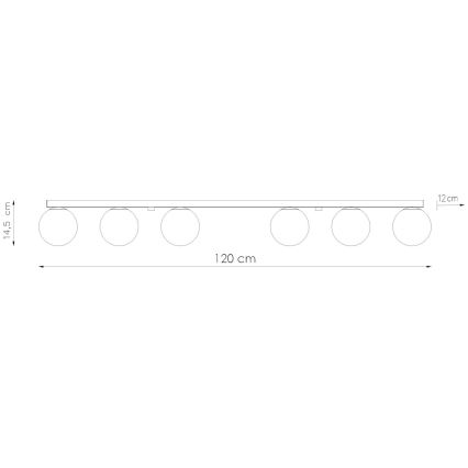 Laevalgusti YOLI 6xG9/12W/230V valge