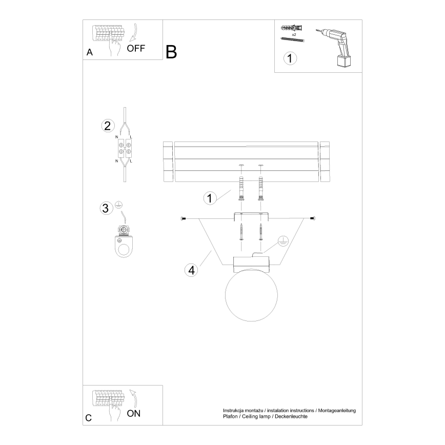 Laevalgusti YOLI 1xG9/12W/230V must