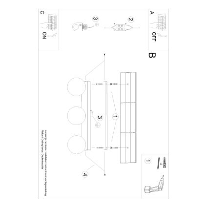 Laevalgusti YOLI 3xG9/12W/230V must