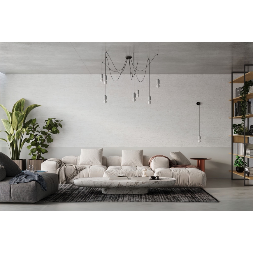 Lühter NESO 7xE27/15W/230V ämblik betoon