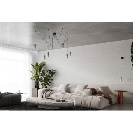 Lühter NESO 7xE27/15W/230V ämblik betoon