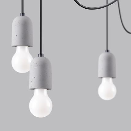 Lühter NESO 7xE27/15W/230V ämblik betoon