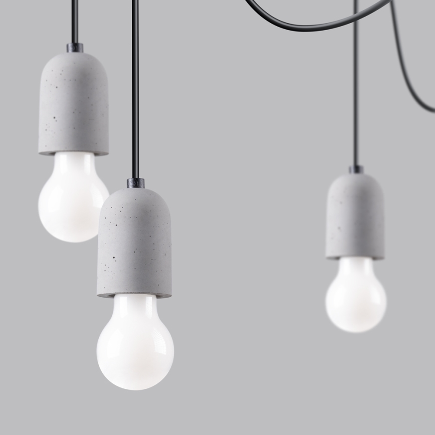 Lühter NESO 7xE27/15W/230V ämblik betoon