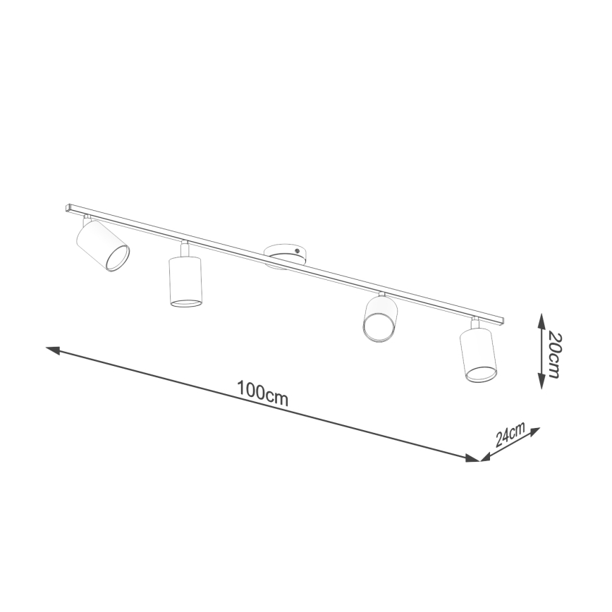 Kohtvalgusti LEMMI 4xGU10/10W/230V must