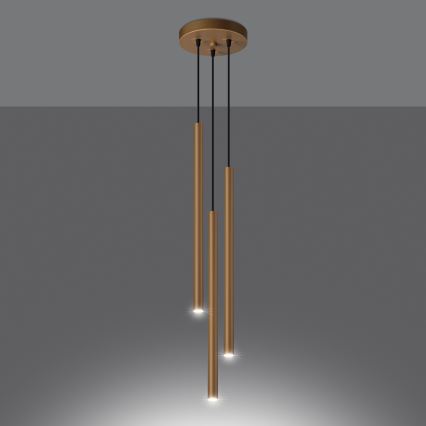 Lühter PASTELO 3xG9/8W/230V kuldne