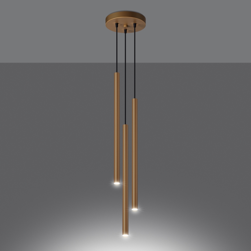 Lühter PASTELO 3xG9/8W/230V kuldne