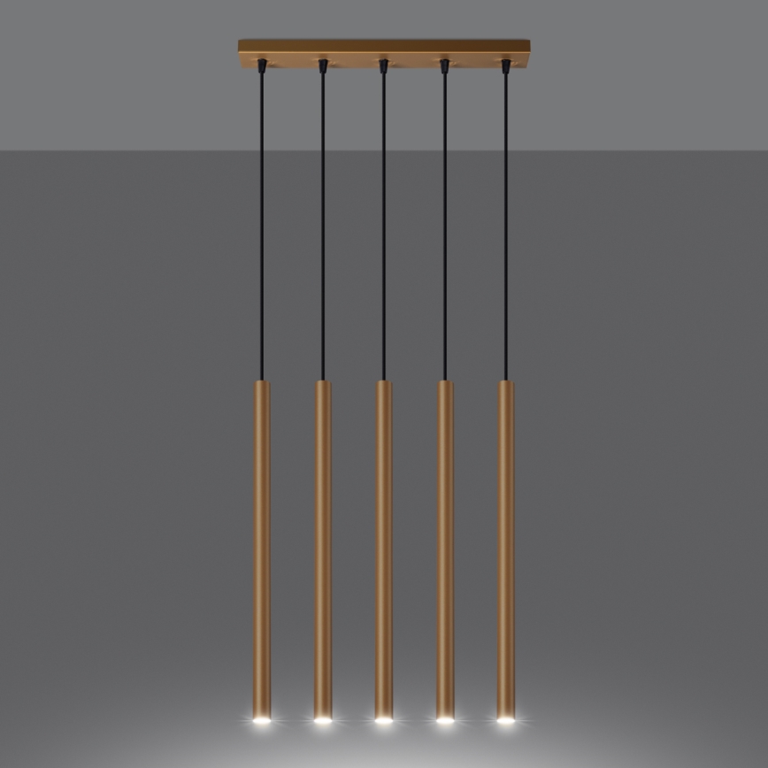 Lühter PASTELO 5xG9/8W/230V kuldne