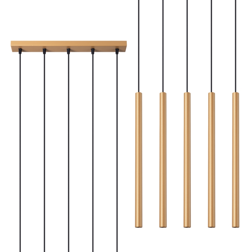 Lühter PASTELO 5xG9/8W/230V kuldne