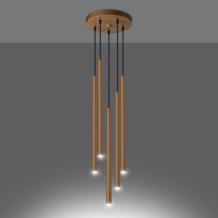 Lühter PASTELO 5xG9/8W/230V kuldne