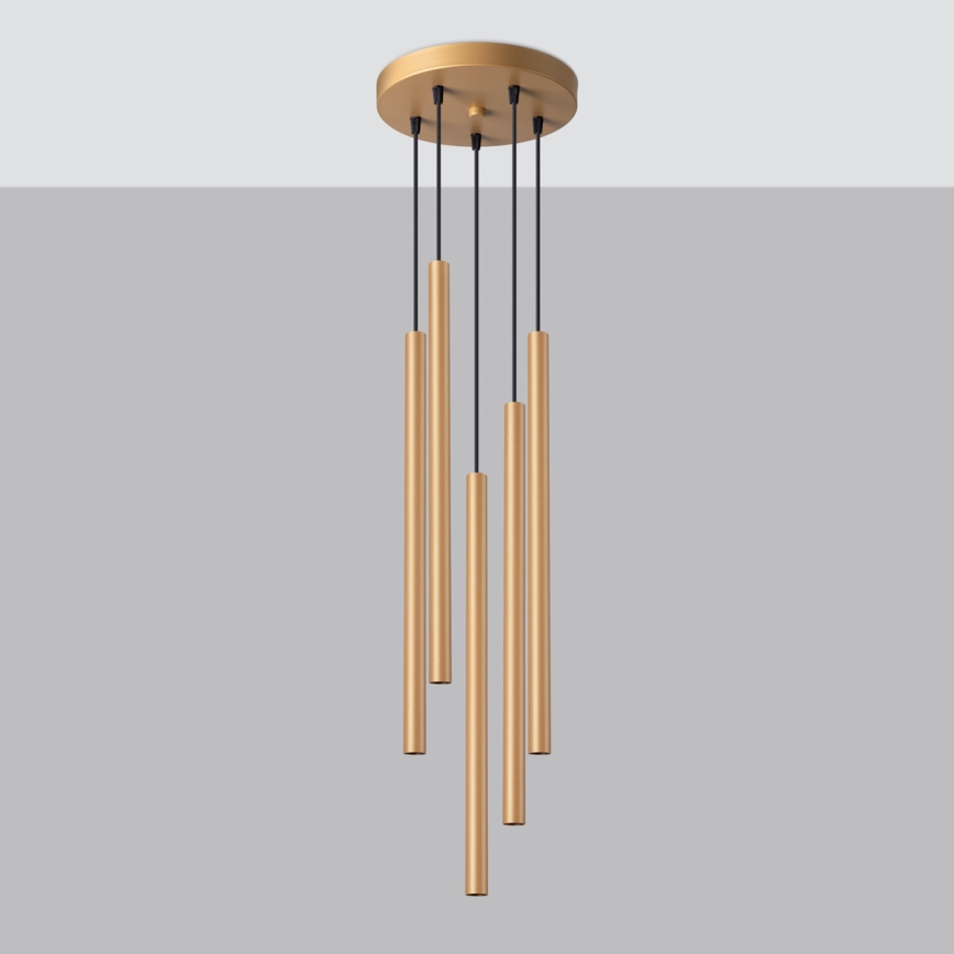 Lühter PASTELO 5xG9/8W/230V kuldne