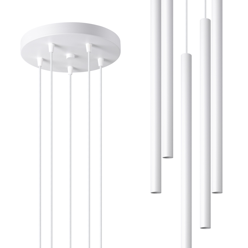Lühter PASTELO 5xG9/8W/230V valge