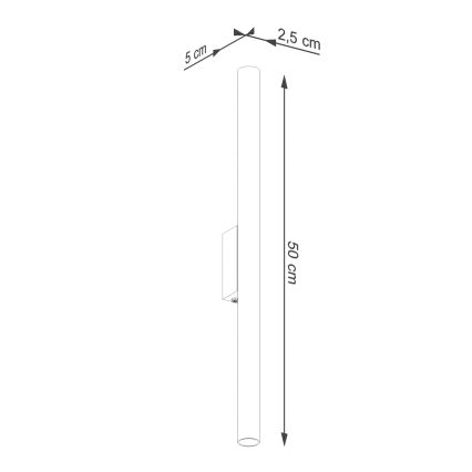 Seinavalgusti PASTELO 2xG9/8W/230V valge