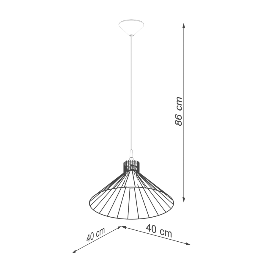Lühter EDA 1xE27/15W/230V must