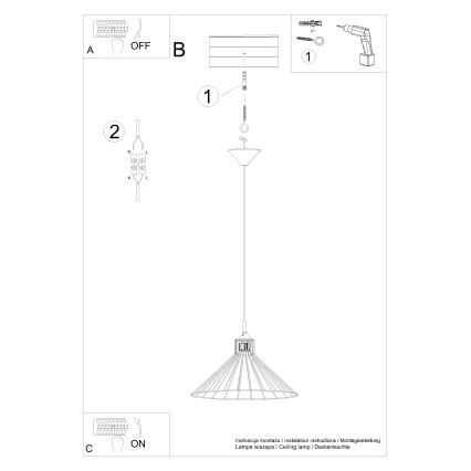 Lühter EDA 1xE27/15W/230V must