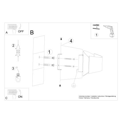 Seinavalgusti TONI 1xG9/8W/230V must