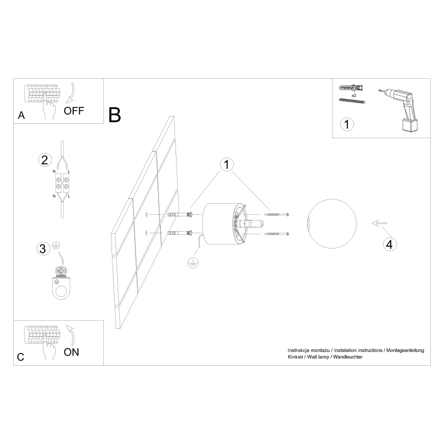 Kohtvalgusti seinale BOOMO 1xG9/8W/230V pöök